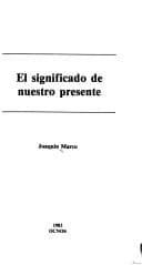 Tapa de El significado de nuestro presente