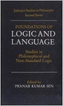 Tapa de Foundations of logic and language