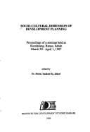 Tapa de Socio-cultural dimensions of development planning