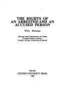 Tapa de The rights of an arrested and an accused person