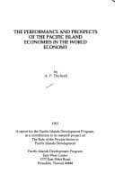 Tapa de The performance and prospects of the Pacific Island economies in the world economy