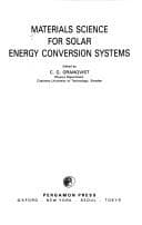 Tapa de Materials science for solar energy conversion systems