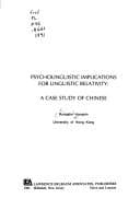 Tapa de Psycholinguistic implications for linguistic relativity