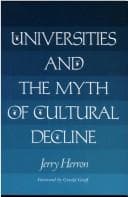 Tapa de Universities and the myth of cultural decline
