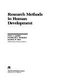 Tapa de Research methods in human development