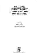 Tapa de U.S.-Japan energy policy considerations for the 1990s