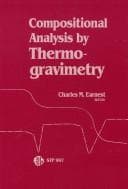 Tapa de Compositional analysis by thermogravimetry