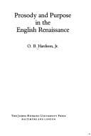 Tapa de Prosody and purpose in the English renaissance