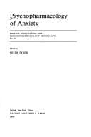 Tapa de Psychopharmacology of anxiety
