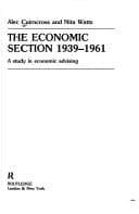 Tapa de The Economic Section, 1939-1961