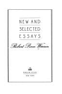 Tapa de New and selected essays