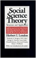 Tapa de Social science theory