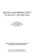 Tapa de Politics and productivity