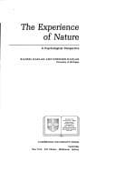 Tapa de The experience of nature