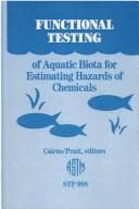 Tapa de Functional testing of aquatic biota for estimating hazards of chemicals