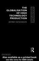 Tapa de The globalisation of high technology production