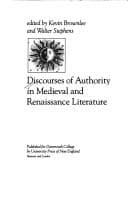 Tapa de Discourses of authority in medieval and Renaissance literature