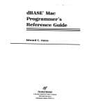 Tapa de dBase Mac programmer's reference guide