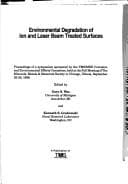 Tapa de Environmental degradation of ion and laser beam treated surfaces