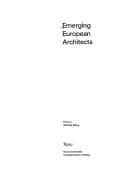 Tapa de Emerging European architects