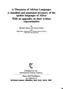 Tapa de A thesaurus of African languages