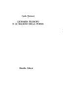 Tapa de Leopardi filosofo e le ragioni della poesia