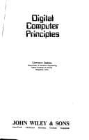 Tapa de Digital computer principles