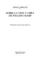 Tapa de Sobre la vida y obra de Paulino Masip