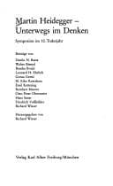Tapa de Martin Heidegger, unterwegs im Denken