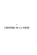 Tapa de Histoire de la poésie