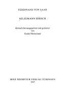 Tapa de Ferdinand von Saar, Seligmann Hirsch