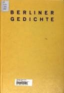 Tapa de Berliner Gedichte