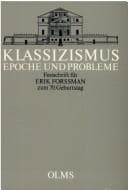 Tapa de Klassizismus: Epoche und Probleme : Festschrift für Erik Forssman zum 70. Geburtstag (German Edition)