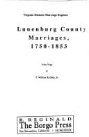 Tapa de Lunenburg County marriages, 1750-1853