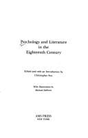 Tapa de Psychology and literature in the eighteenth century