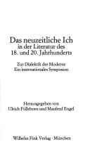 Tapa de Das Neuzeitliche Ich in der Literatur des 18. und 20. Jahrhunderts
