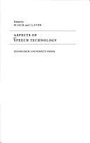 Tapa de Aspects of speech technology