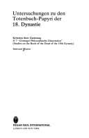 Tapa de Untersuchungen zu den Totenbuch-Papyri der 18. Dynastie