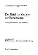 Tapa de Der Brief im Zeitalter der Renaissance