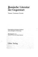 Tapa de Russische Literatur der Gegenwart