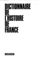 Tapa de Dictionnaire de l'histoire de France