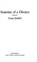 Tapa de Anatomy of a divorce