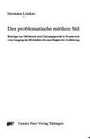 Tapa de Der problematische mittlere Stil