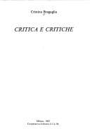 Tapa de Critica e critiche