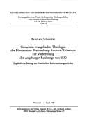 Tapa de Gutachten evangelischer Theologen des Fürstentums Brandenburg-Ansbach/Kulmbach zur Vorbereitung des Augsburger Reichstags von 1530