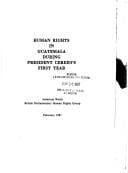 Tapa de Human rights in Guatemala during President Cerezoʼs first year