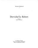 Tapa de Derviche/Le Robert ; précédé de, Notes a posteriori