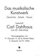 Tapa de Das Musikalische Kunstwerk