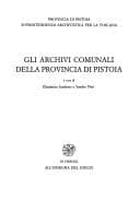 Tapa de Gli Archivi comunali della provincia di Pistoia