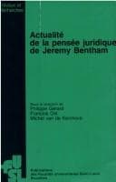 Tapa de Actualité de la pensée juridique de Jeremy Bentham